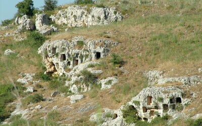 Pantalica stone cut tombs