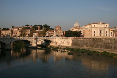 Bridge crossing the Tiber in Rome