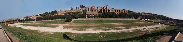 Circus Maximus track and Palatine hill