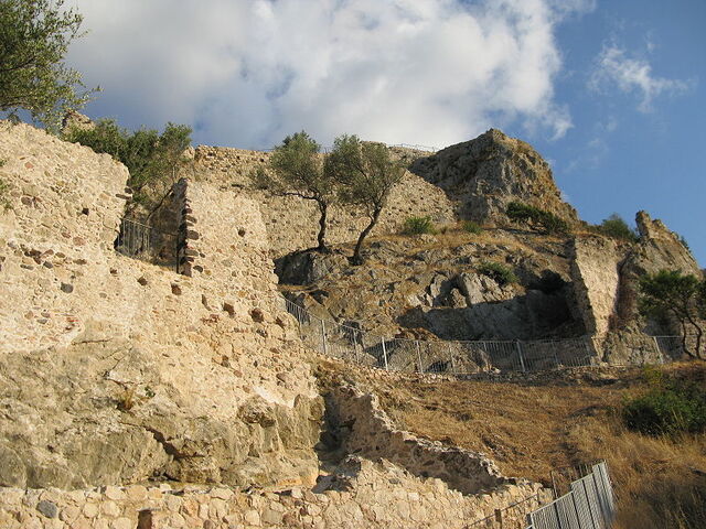 The mountain-top castle at Galtelli