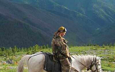 Horseriding in the mountains