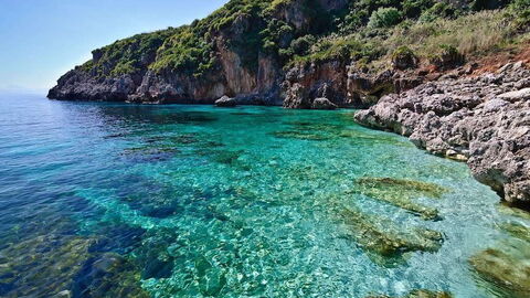 Clear water of Lo Zingaro Nature Reserve