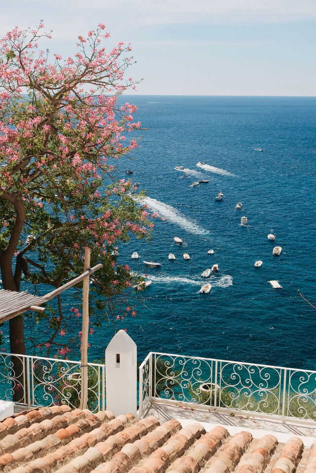 Boats along the Amalfi Coast