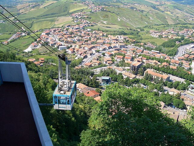 Cable car from San Marino
