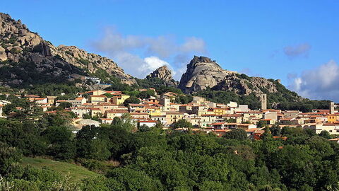 Aggius town in sardinia