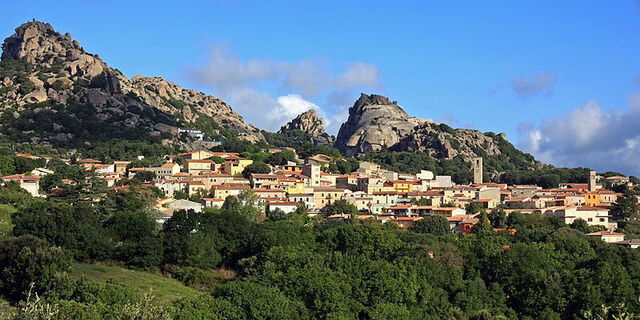 Aggius town in sardinia