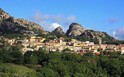 Aggius town in sardinia