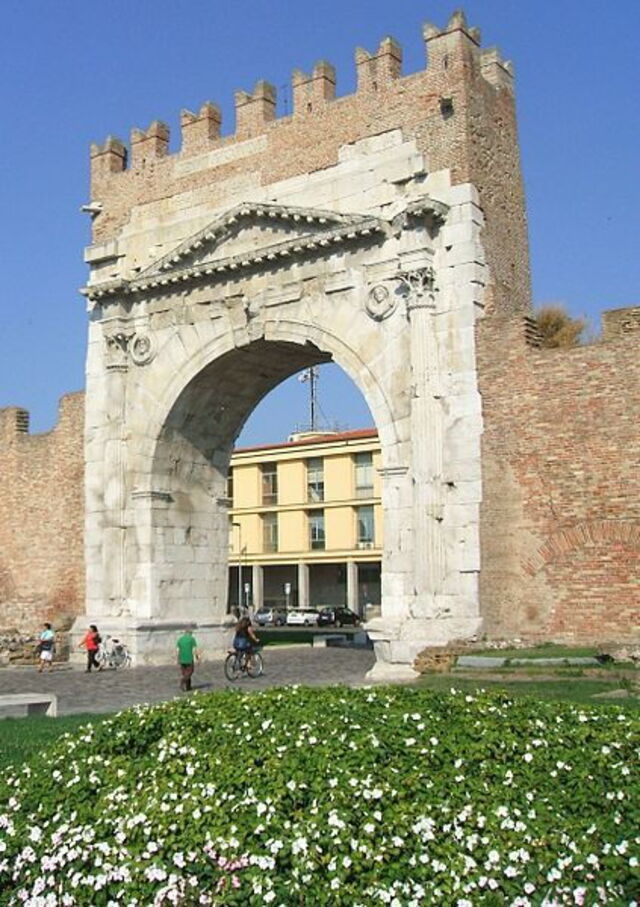Rimini city's Roman gate