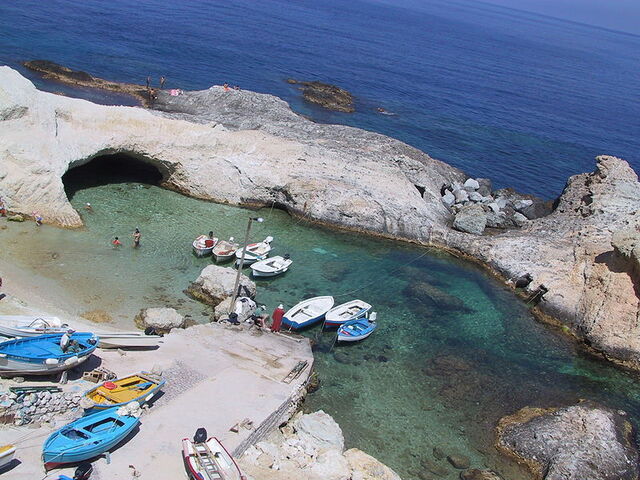 Natural harbour on Ponza