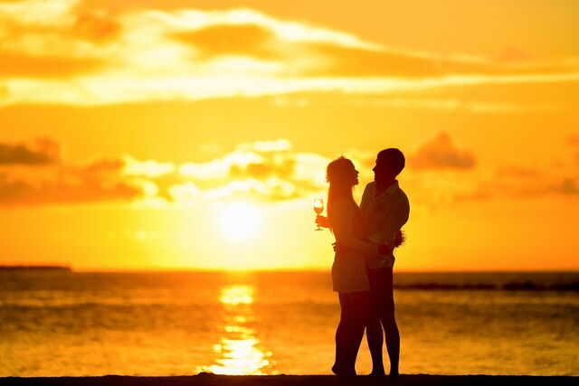 A couple on the beach