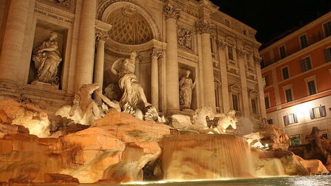 The Trevi fountain in Rome