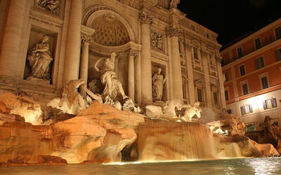 The Trevi fountain in Rome