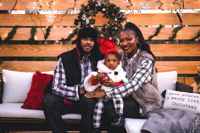 A family enjoying Christmas together