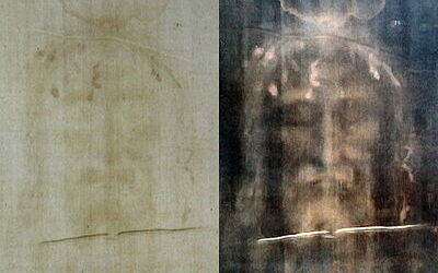 Positive and Negative photos of the Turin Shroud