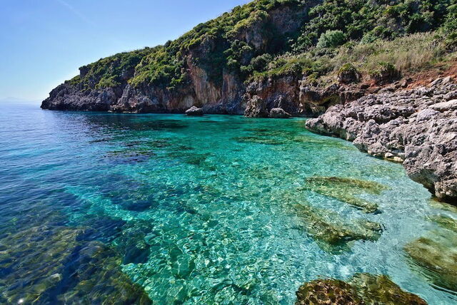 Clear water of Lo Zingaro Nature Reserve