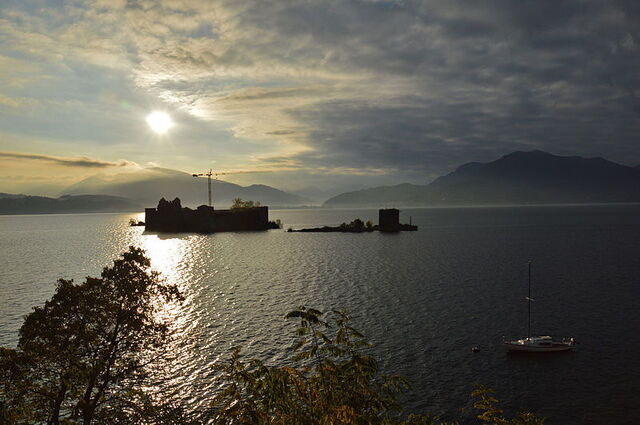Castelli di Cannero at sunrise