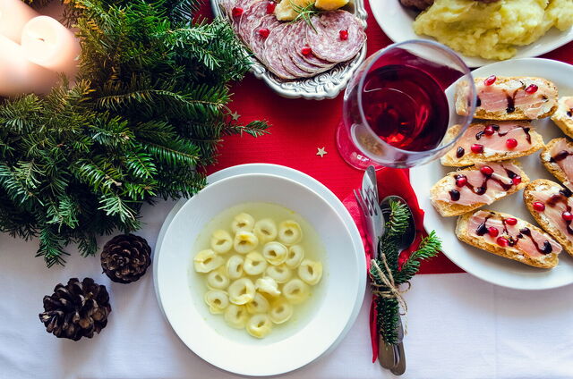 Christmas dinner in Italy