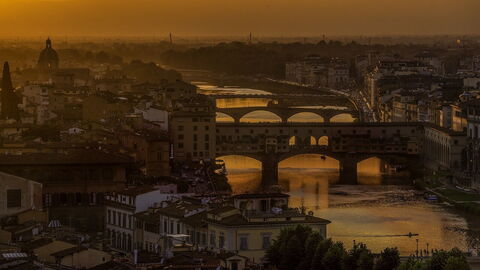 A moody sunset in Florence