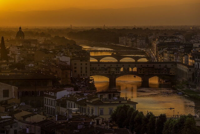 A moody sunset in Florence