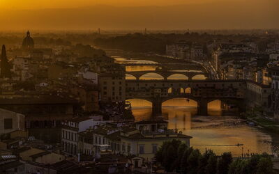 A moody sunset in Florence