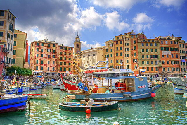 The Colourful Harbour at Camogli