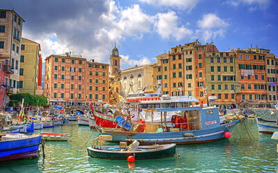 The Colourful Harbour at Camogli