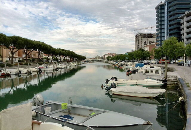 Grado town on Grado Island