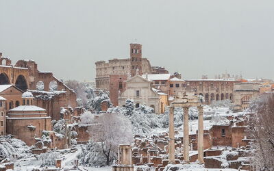 Snow in Rome