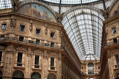 Inside Galleria Vittorio Emanuele
