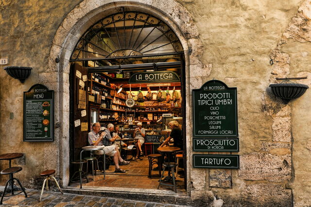A restaurant in Italy