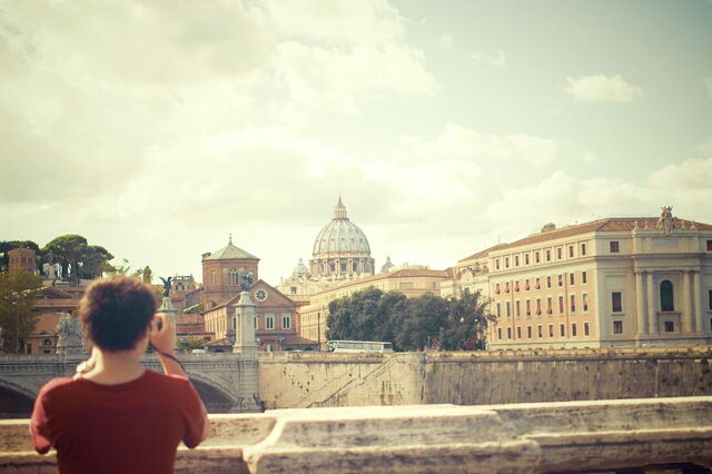 A tourist in Rome