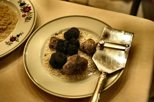 Truffles waiting to be grated over food