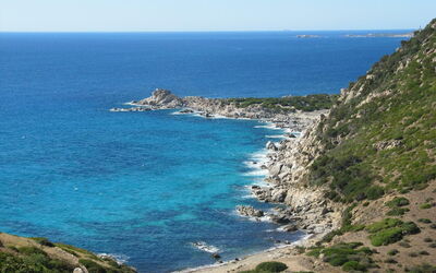 A view of the Costa Rei in Sardinia