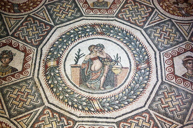 Mosaic in villa romana