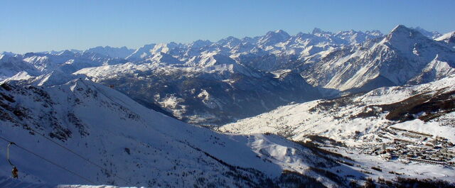 Snow covered mountains in Piedmont
