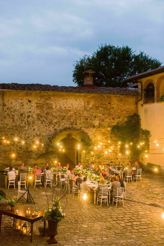A wedding dinner in Tuscany