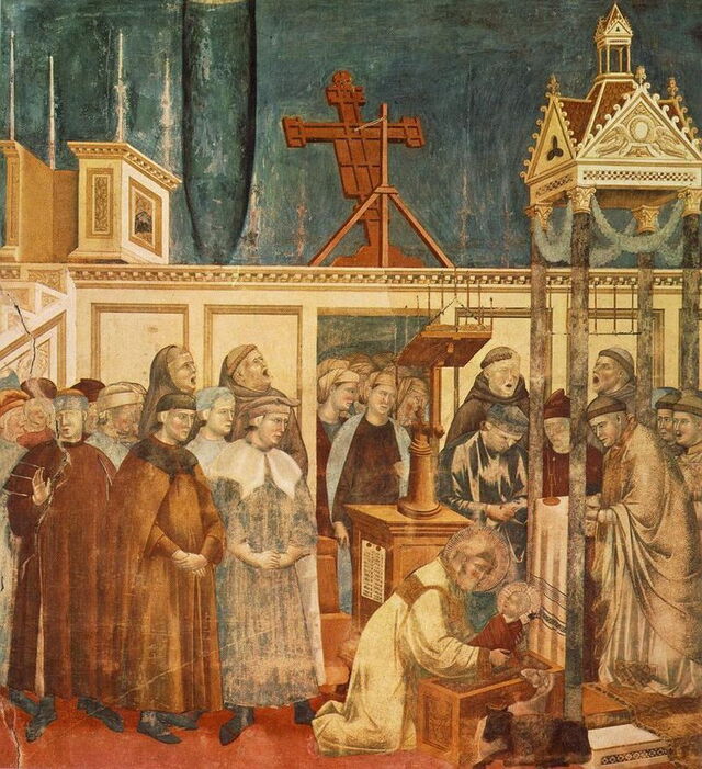 Crib at Greccio by Giotto