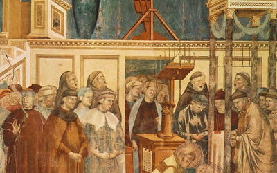 Crib at Greccio by Giotto