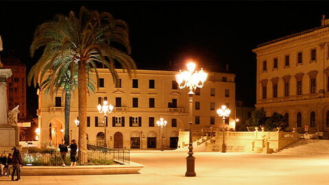 The main square in Sassari city
