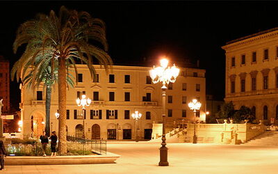 The main square in Sassari city