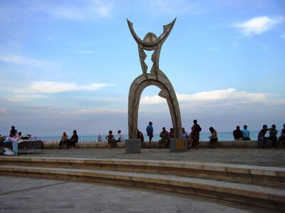 promenade along metaponto beach