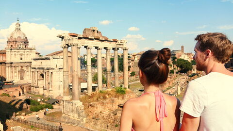 Tourists in Rome