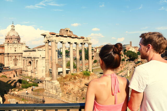 Tourists in Rome