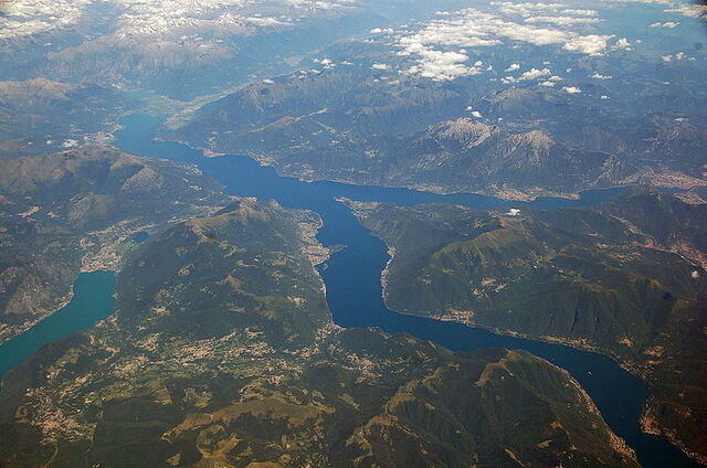 Sky view of Lake Como