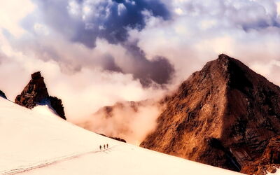 Snowy landscape in Italy