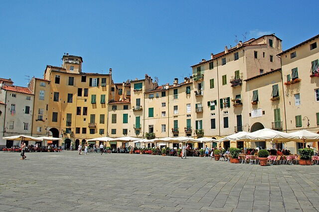 Theatre square in Lucca