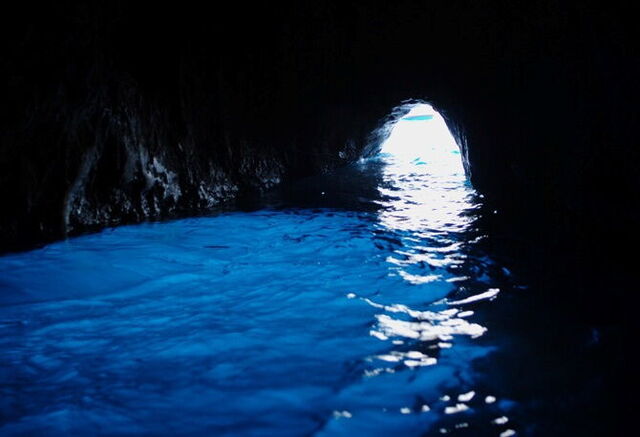 The Blue Grotto sea cave