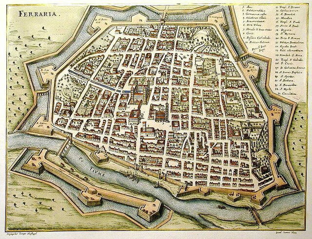 Medieval Ferrara Map