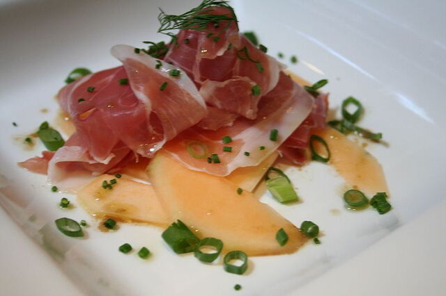 Salty smoked prosciutto