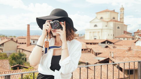 A tourist in Italy